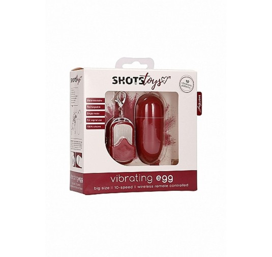 10 Speed Remote Vibrating Egg - Big - Red